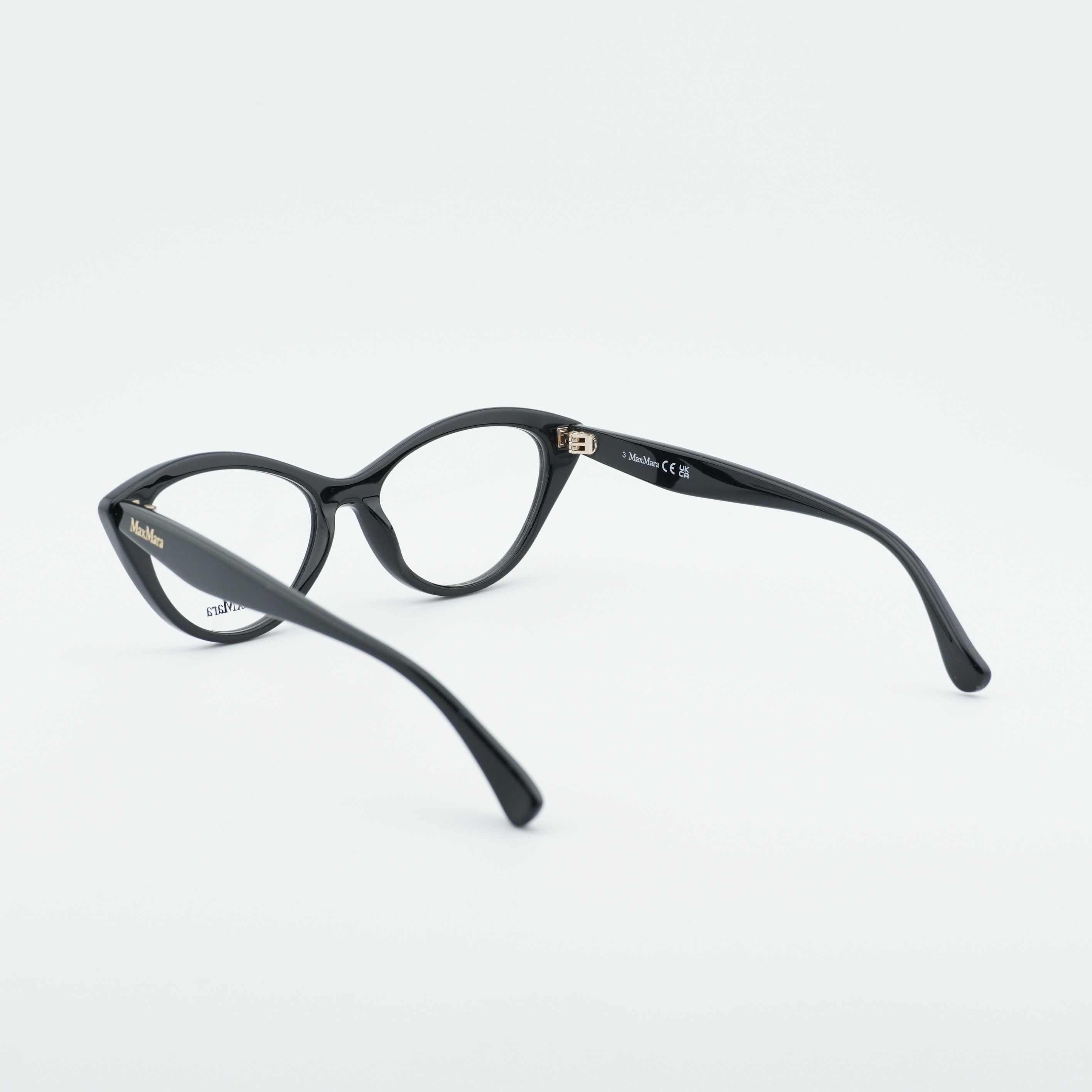 Max Mara Max Mara MM5083 001 Eyeglasses Black 53mm Cat Eye Frame Size ONE SIZE - 4 Thumbnail
