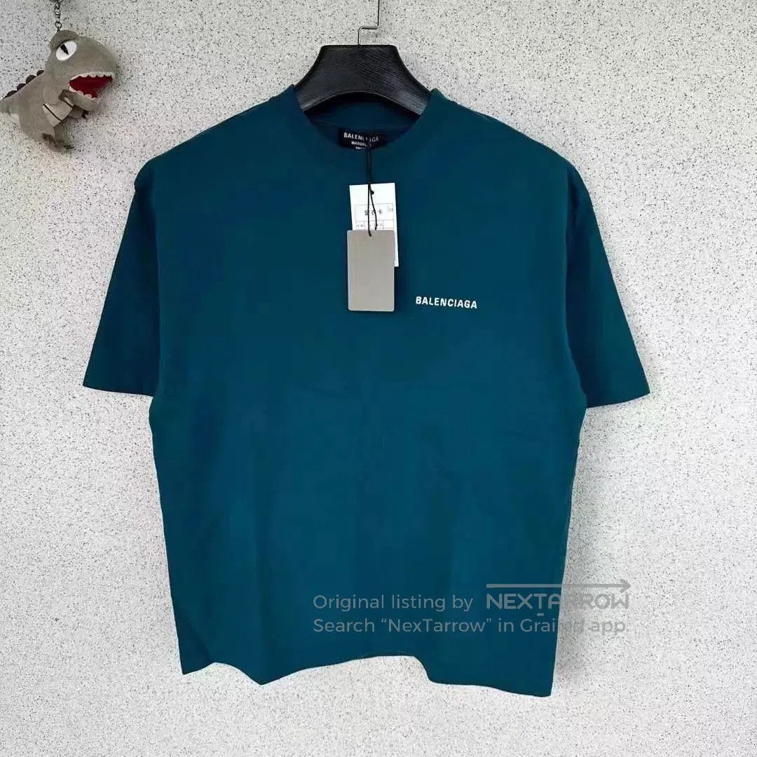 Balenciaga Green Short Sleeve Crew Neck T-Shirt Size S. Size US S / EU 44-46 / 1 - 1 Thumbnail