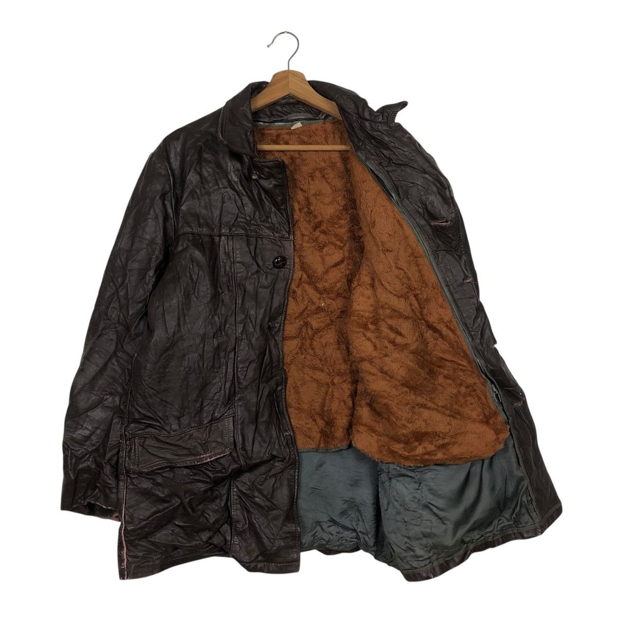 Japanese Brand 📌Vintage Bomber Leather Jacket Blanket Issey Miyake Size US M / EU 48-50 / 2 - 12 Thumbnail