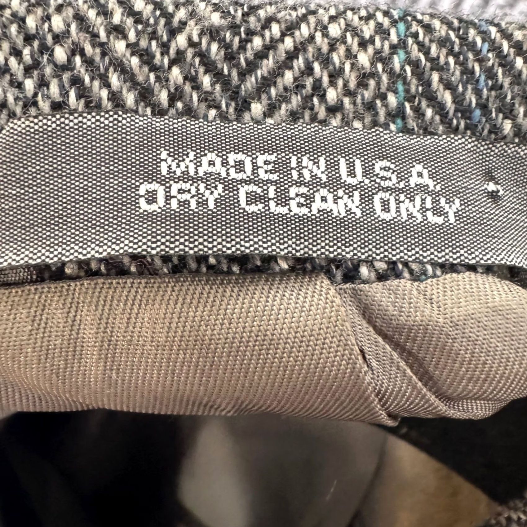 Haggar VTG Haggar Blazer 40L Herringbone Wool Blend Gray USA Made Ivy League Academia Preppy Sport Coat Mens Size 40R - 4 Thumbnail