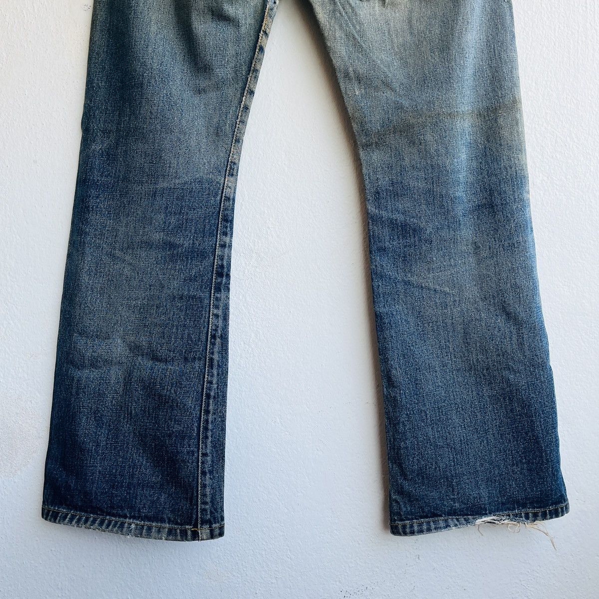 Levi's Vintage Levi's R Tag Distresse Selvedge Jeans Talon Zipper Size US 31 - 17 Thumbnail