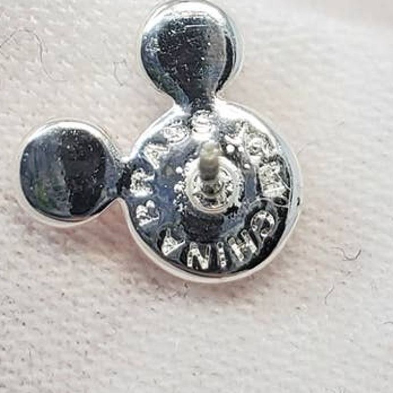 Disney Disney Mickey Mouse Silver Earrings w Clear Rhinestones NIB Size ONE SIZE - 10 Thumbnail