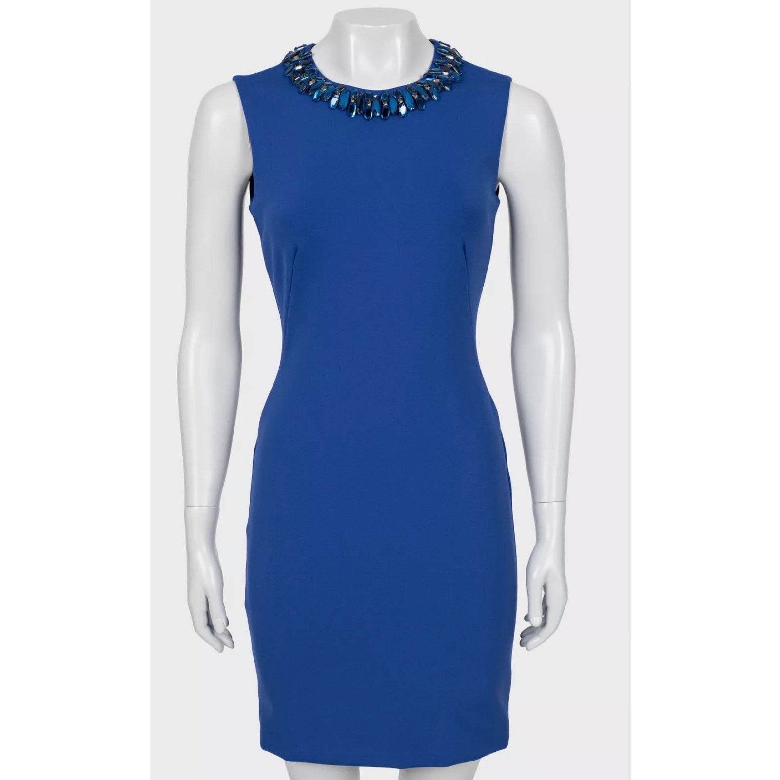 Alexander McQueen Alexander McQueen Blue Fitted Dress - IT40 Size S / US 4 / IT 40 - 1 Thumbnail