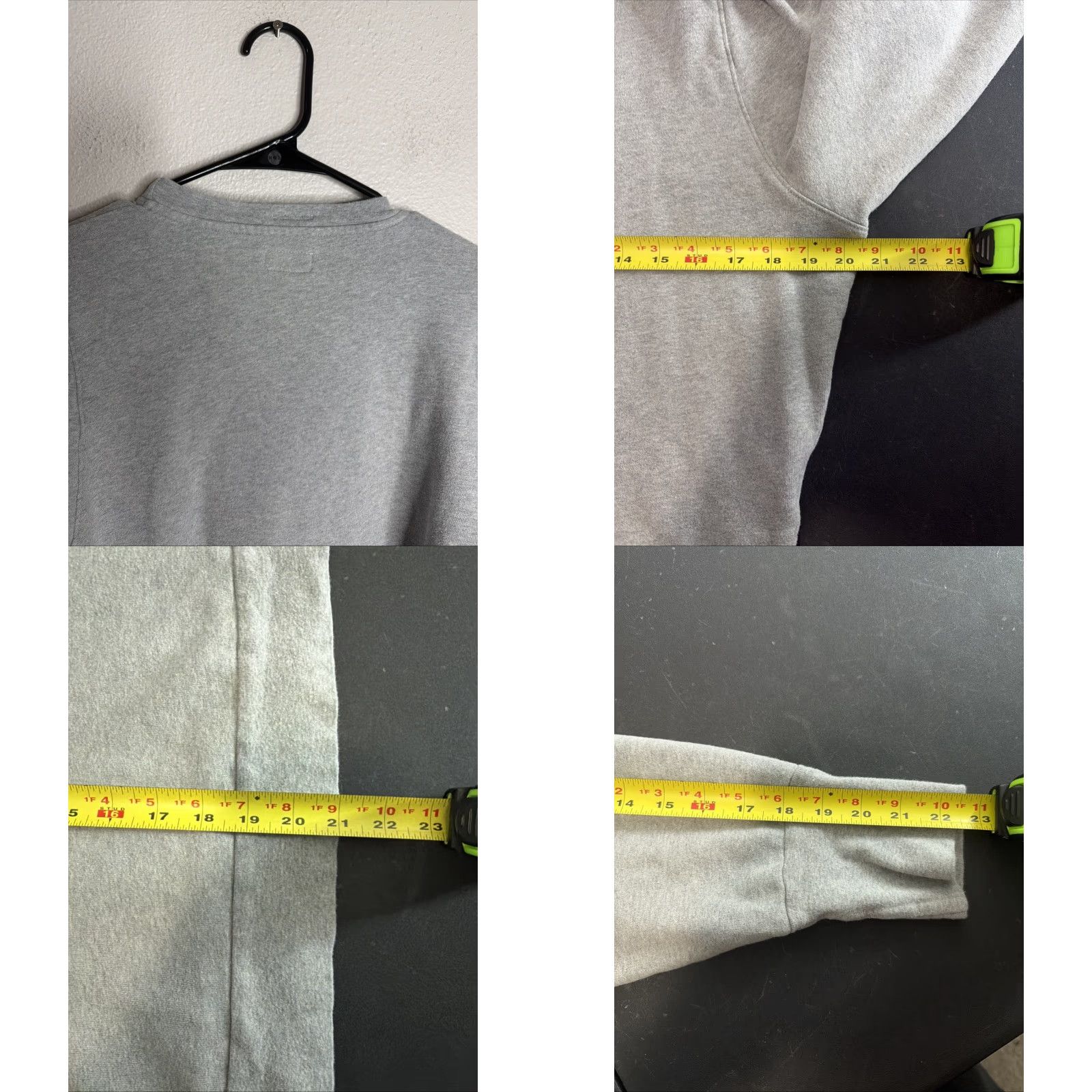 MOTHER Mother Sweatshirt Womens L Gray Fleece Shoulder Pads 80s 90s University US Made Regular Crew Neck Pullover Activewear Shirt Size L / US 10 / IT 46 - 8 Thumbnail