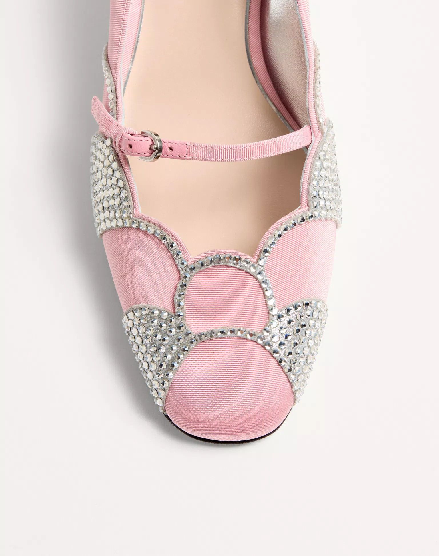 Valentino os11x0126 Bowow Pumps In Moirè Fabric With Crystals Size US 9 / IT 39 - 5 Thumbnail