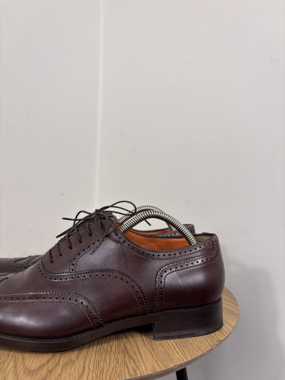 Santoni Santoni Men’s Burgundy Brown Leather Oxford Dress Shoes Size US 9 / EU 42 - 11 Thumbnail