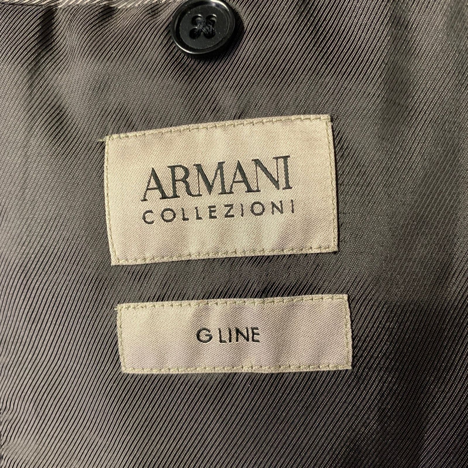 Armani Collezioni ARMANI COLLEZIONI Size 40 Black Wool Notch Lapel Sport Coat Size 40R - 5 Thumbnail