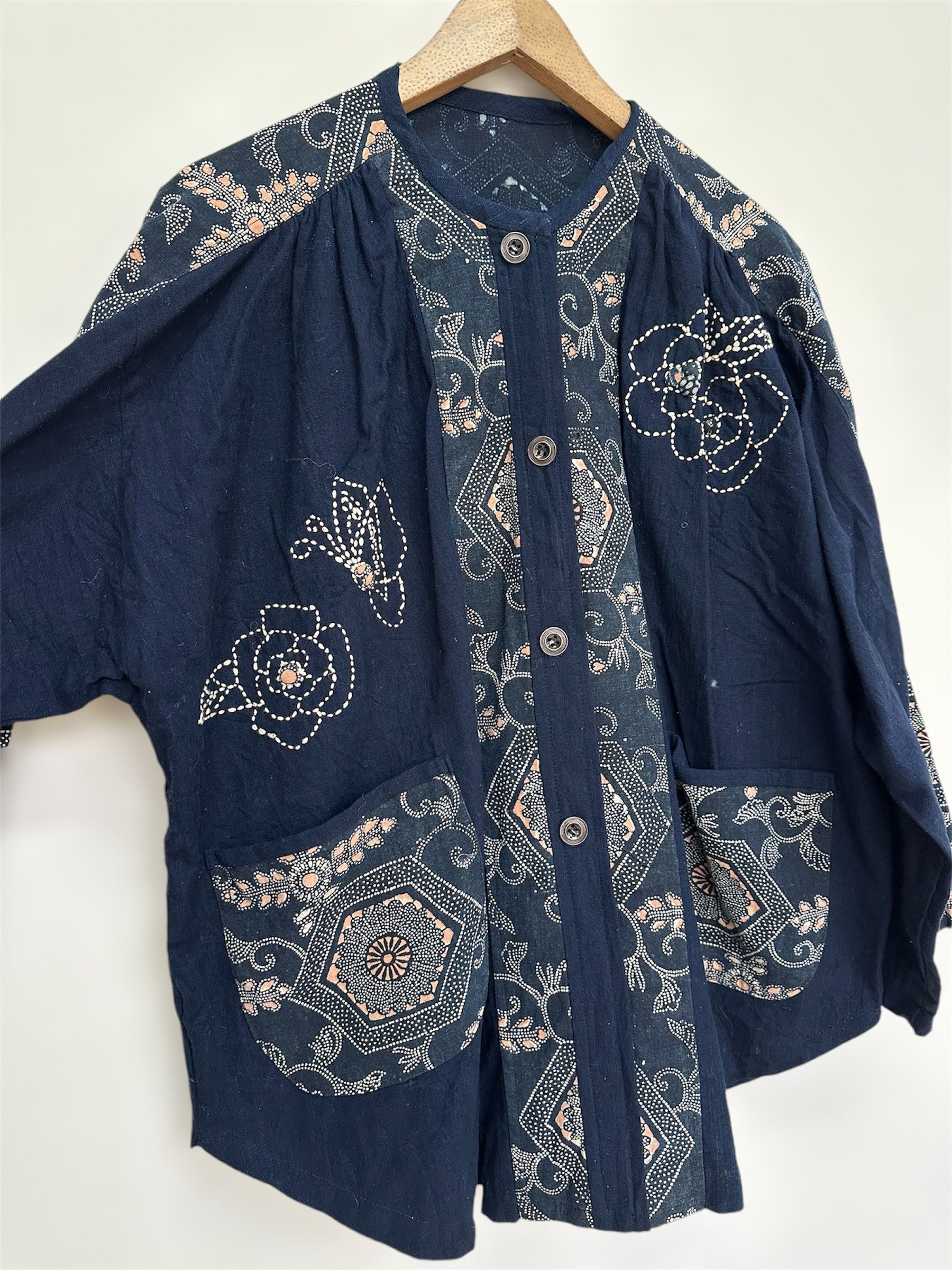 Indigo Vtg Japanese Brand Indigo Blue Shashiko Kendo Uniform Noragi Size US L / EU 52-54 / 3 - 4 Thumbnail