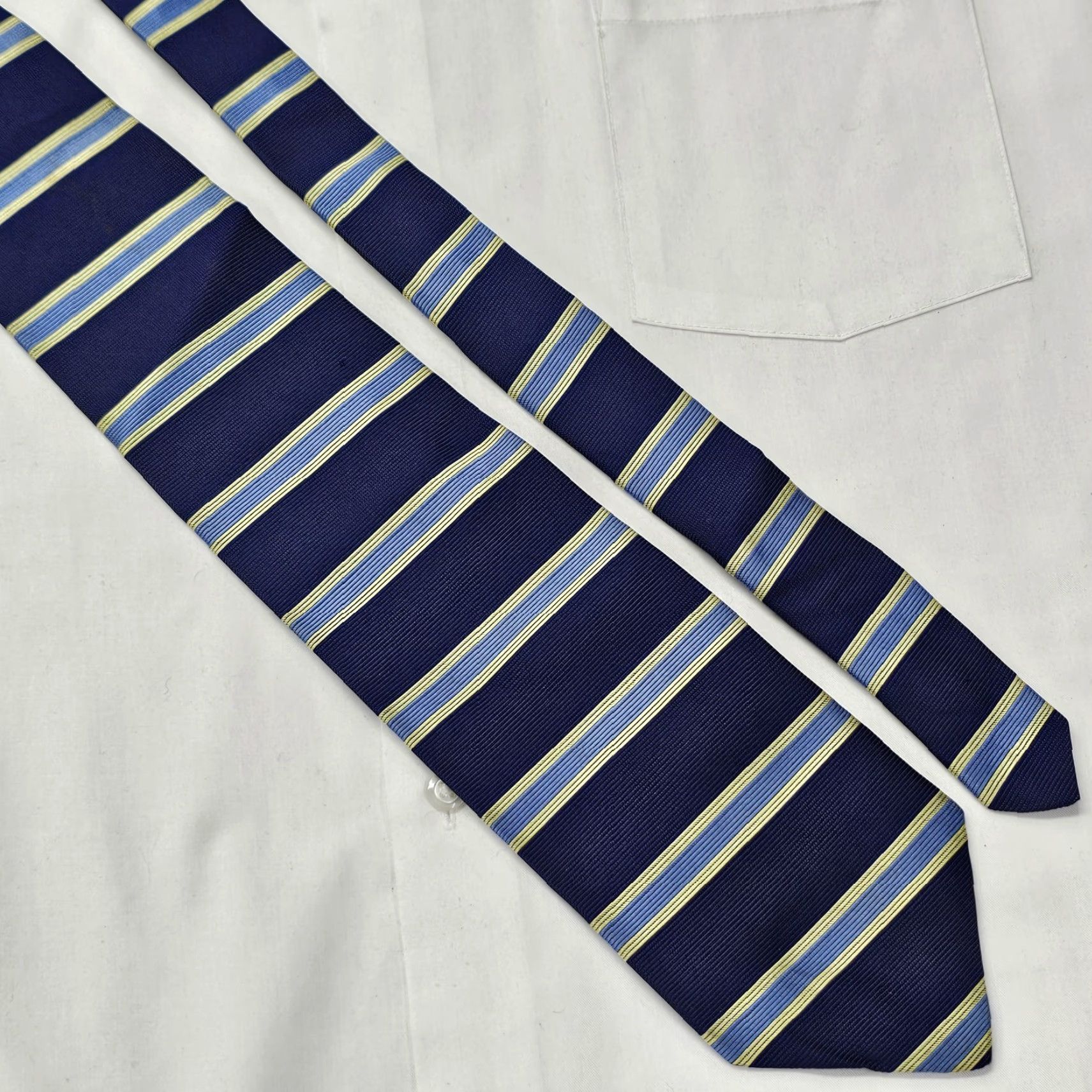 Brooks Brothers Brooks Brothers Makers Silk Men's Necktie Tie Striped Ribbed Horizontal Preppy Size ONE SIZE - 3 Thumbnail