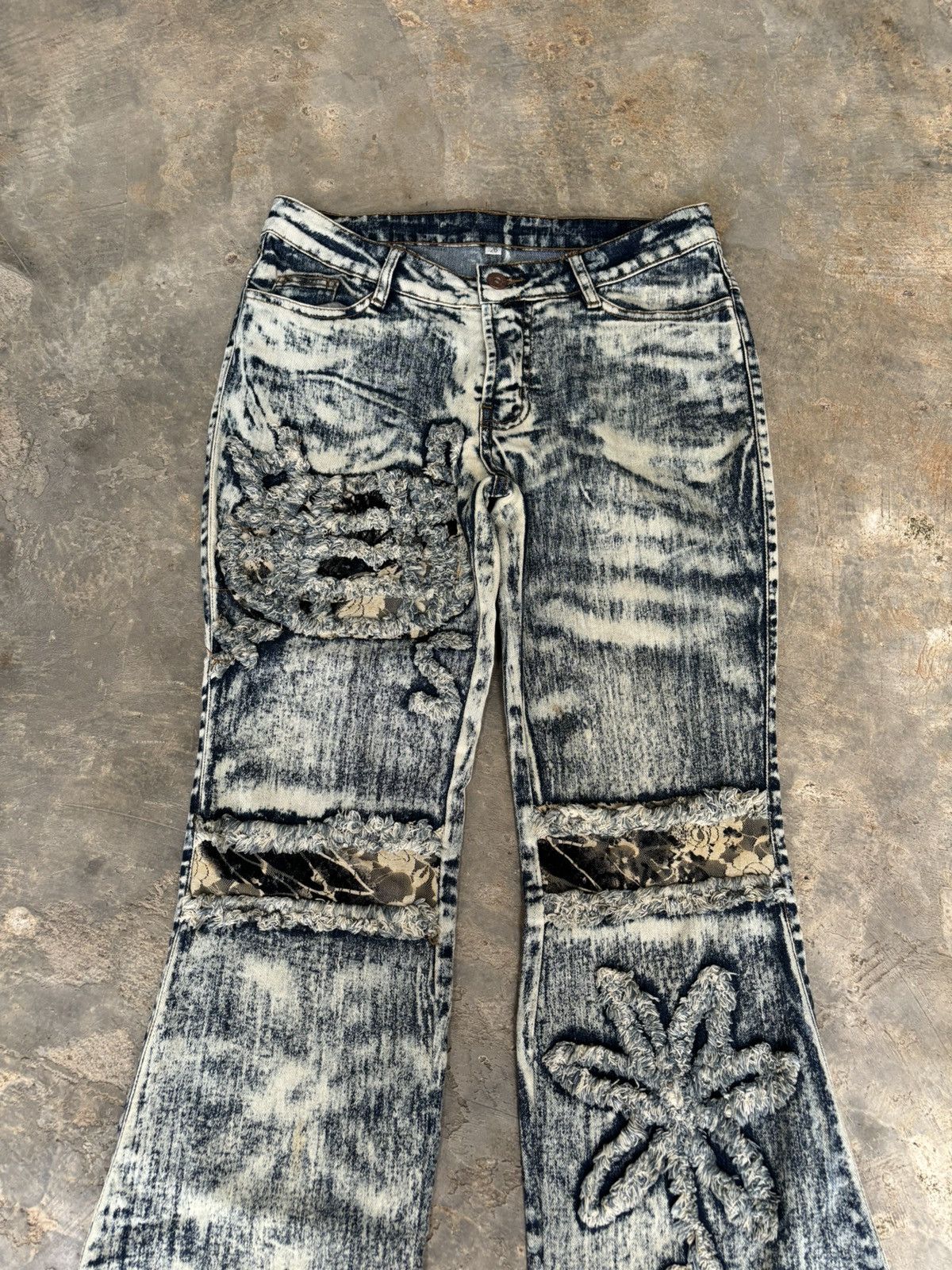 If Six Was Nine Flare Jeans Floral Ifsixwasnine Lgb Style Bootcut Size US 29 - 2 Thumbnail