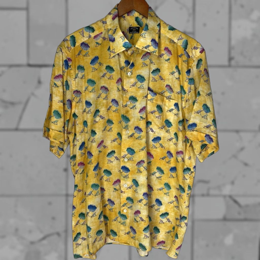 Vintage Solemare Yellow Hawaiian Shirt Mens Size L Short Sleeve Button-Up Shirt Size US L / EU 52-54 / 3 - 1 Thumbnail