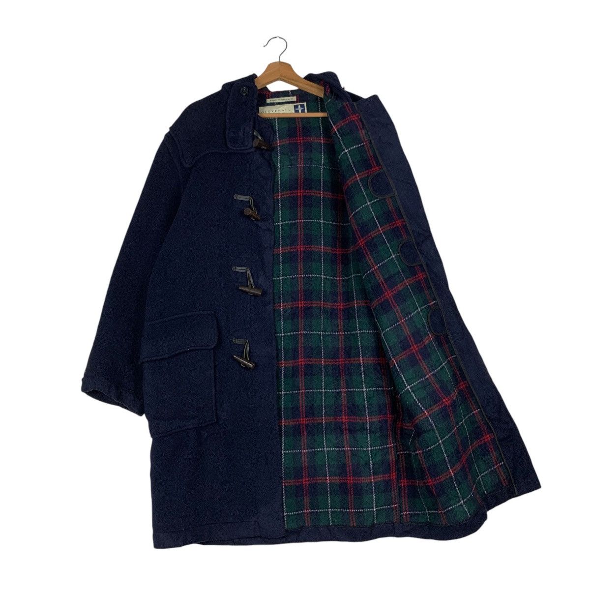 Gloverall GLOVERALL Tartan Lined Hooded Wool Long Coat #1356-C61 Size US M / EU 48-50 / 2 - 10 Thumbnail