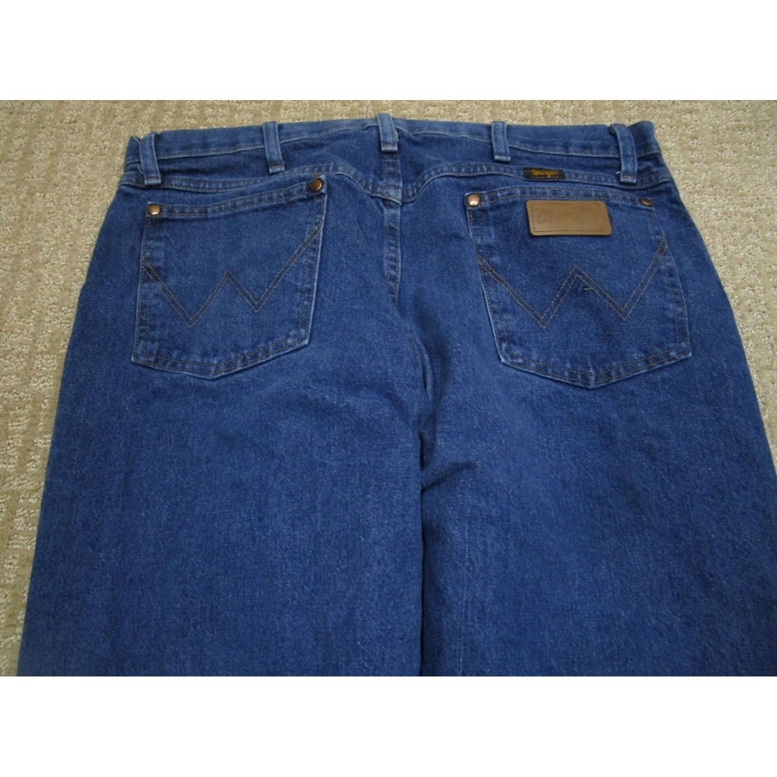 Wrangler Wrangler Jeans Men 38x34 Blue Cowboy Cut Original Fit Western Pants Dark Wash Jeans Size US 38 / EU 54 - 4 Thumbnail