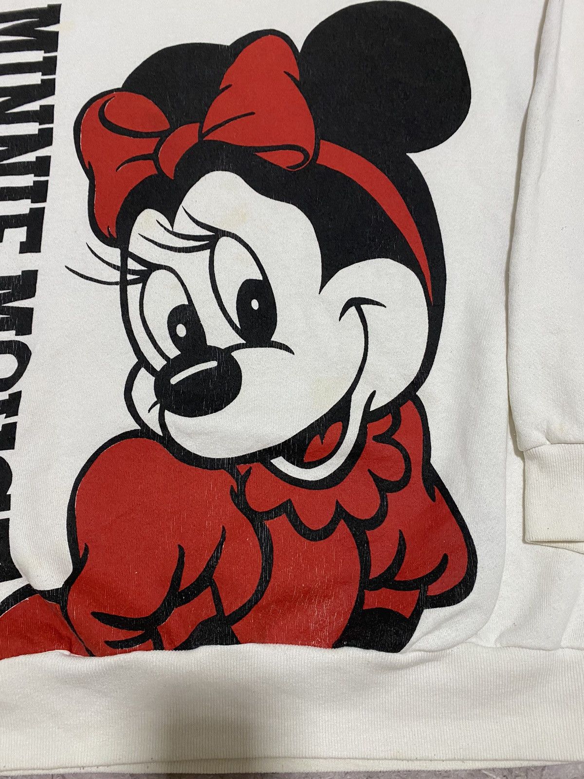 Disney Vintage 80s Disney Minnie Mouse Big Logo Sweatshirt USA Size US XL / EU 56 / 4 - 6 Thumbnail