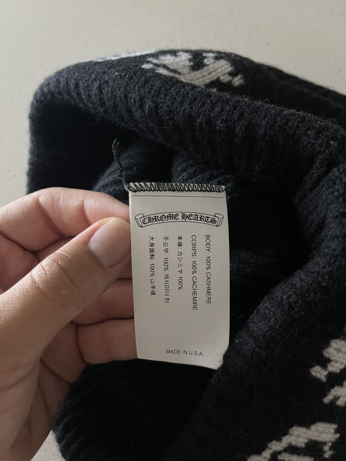 Chrome Hearts Chrome Hearts Cashmere Big Daddy Beanie Size ONE SIZE - 9 Thumbnail