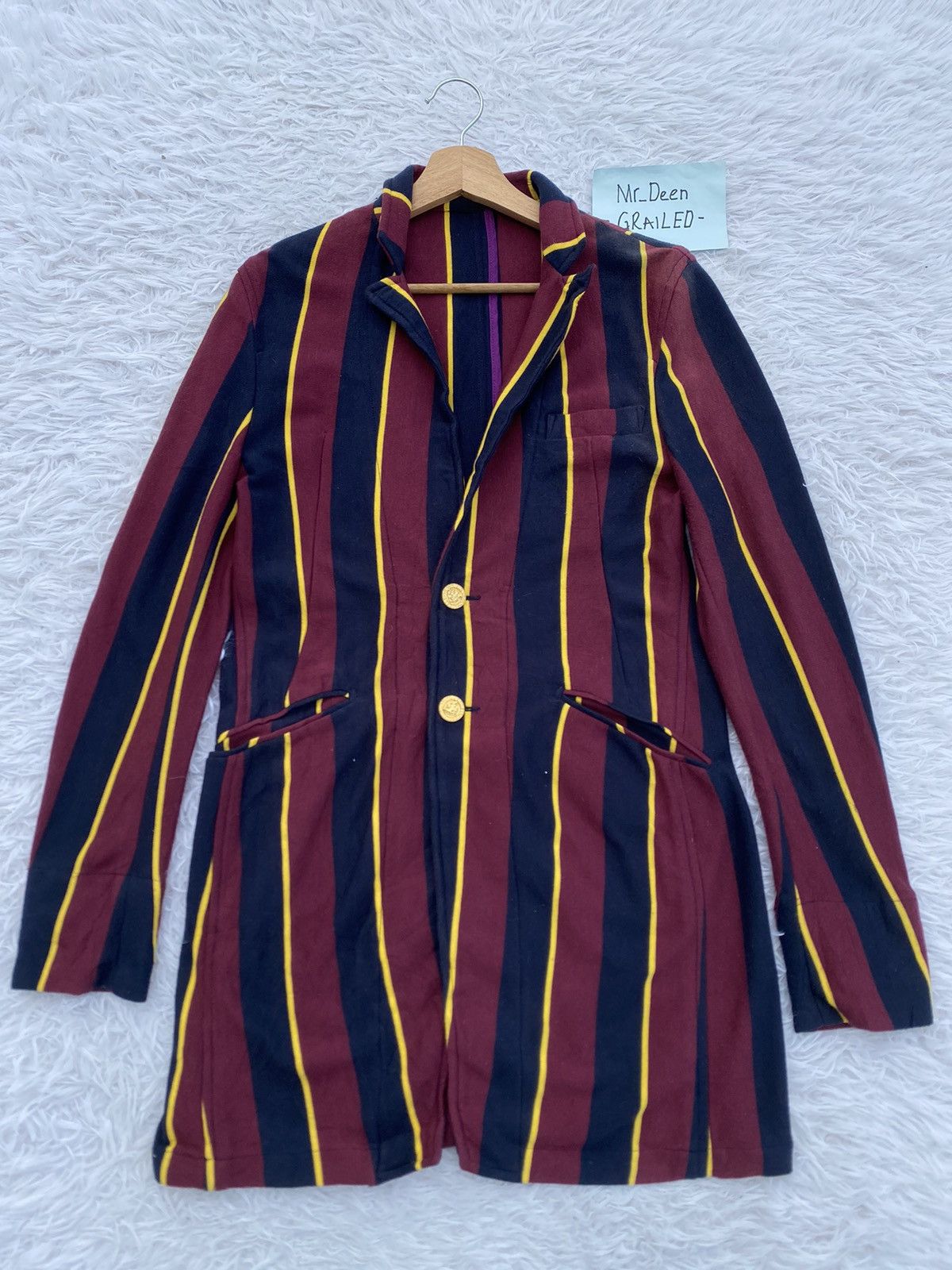 PPFM Rare Vintage PPFM Stripes Long Jacket/ Blazer Size US M / EU 48-50 / 2 - 6 Thumbnail