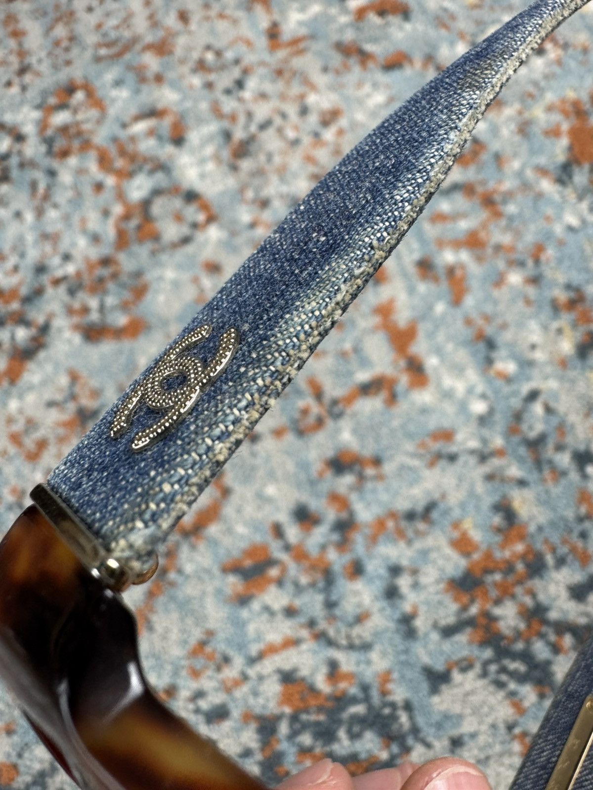 Chanel Rare Vintage 00s Chanel 5162 tortoise denim sunglasses Size ONE SIZE - 14 Thumbnail