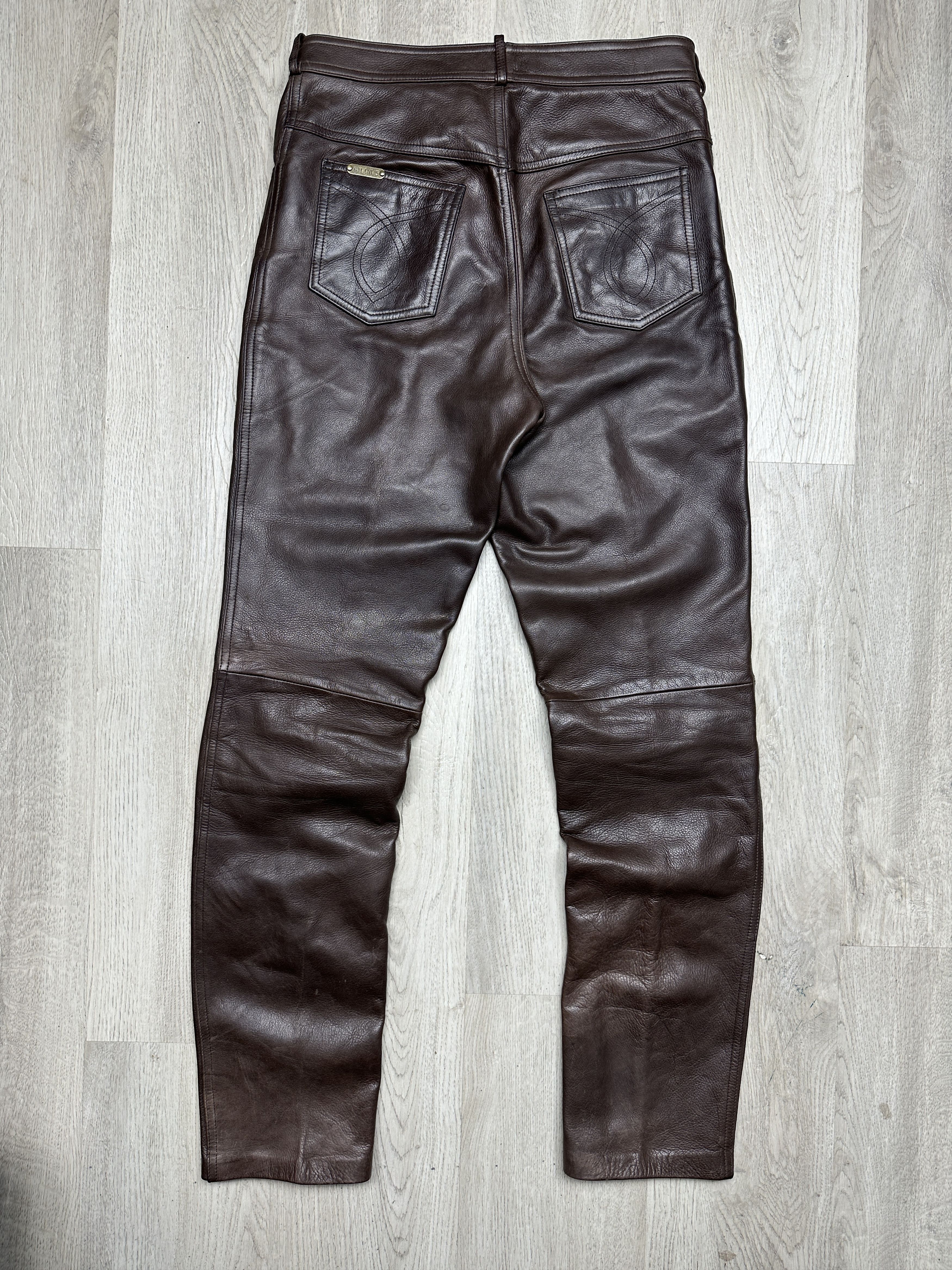 Genuine Leather Linus Vintage Genuine Leather Pants Biker Motorcycle Size US 30 / EU 46 - 7 Thumbnail