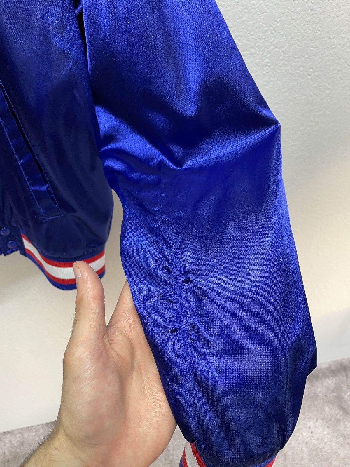 Jordan Brand Vintage Nike NBA Satin Y2K Drill Nylon Bombers Jacket Size US S / EU 44-46 / 1 - 9 Thumbnail