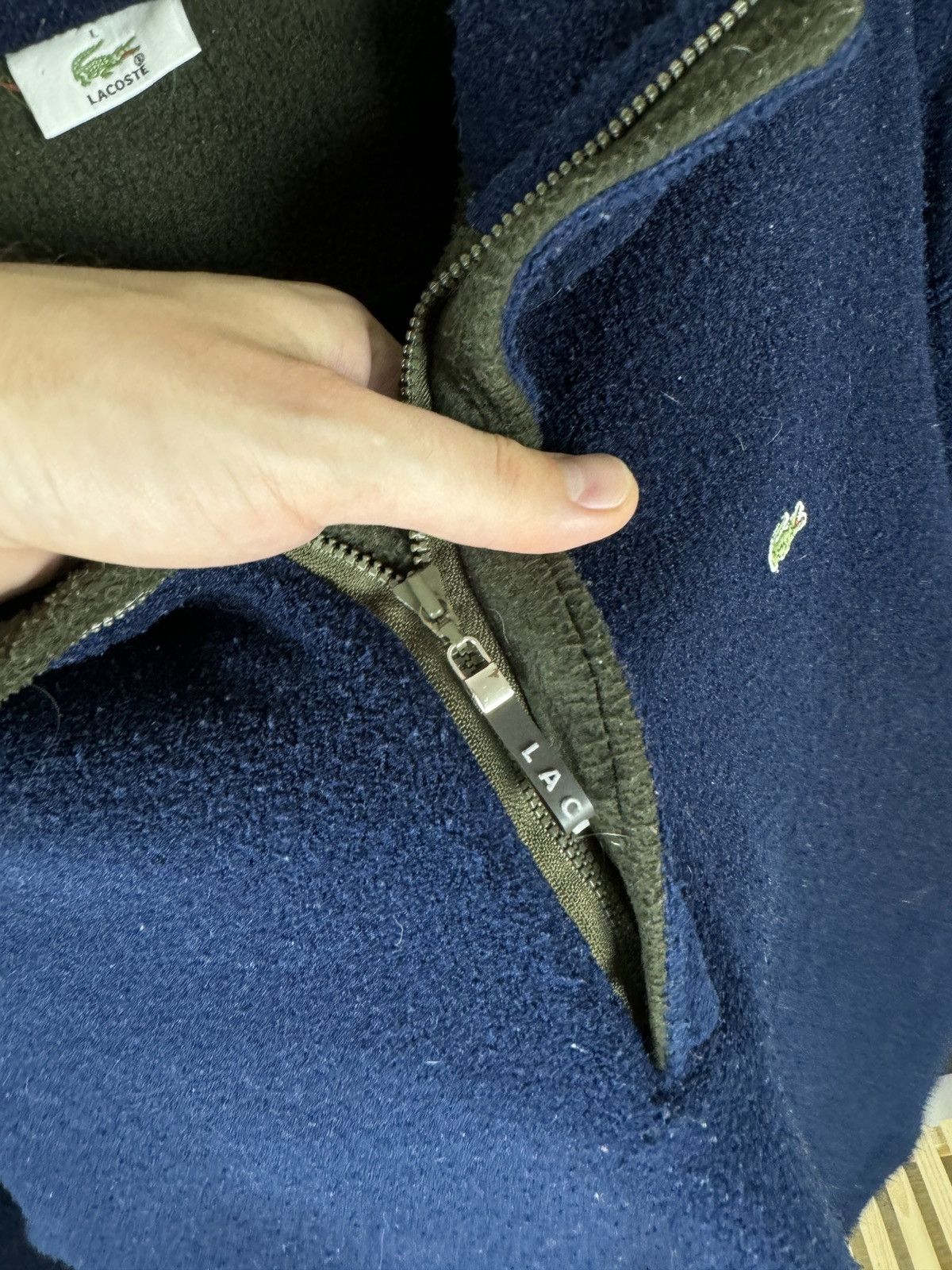Lacoste Lacoste vintage 1/4 zip fleece pullover sweater Size US L / EU 52-54 / 3 - 6 Thumbnail