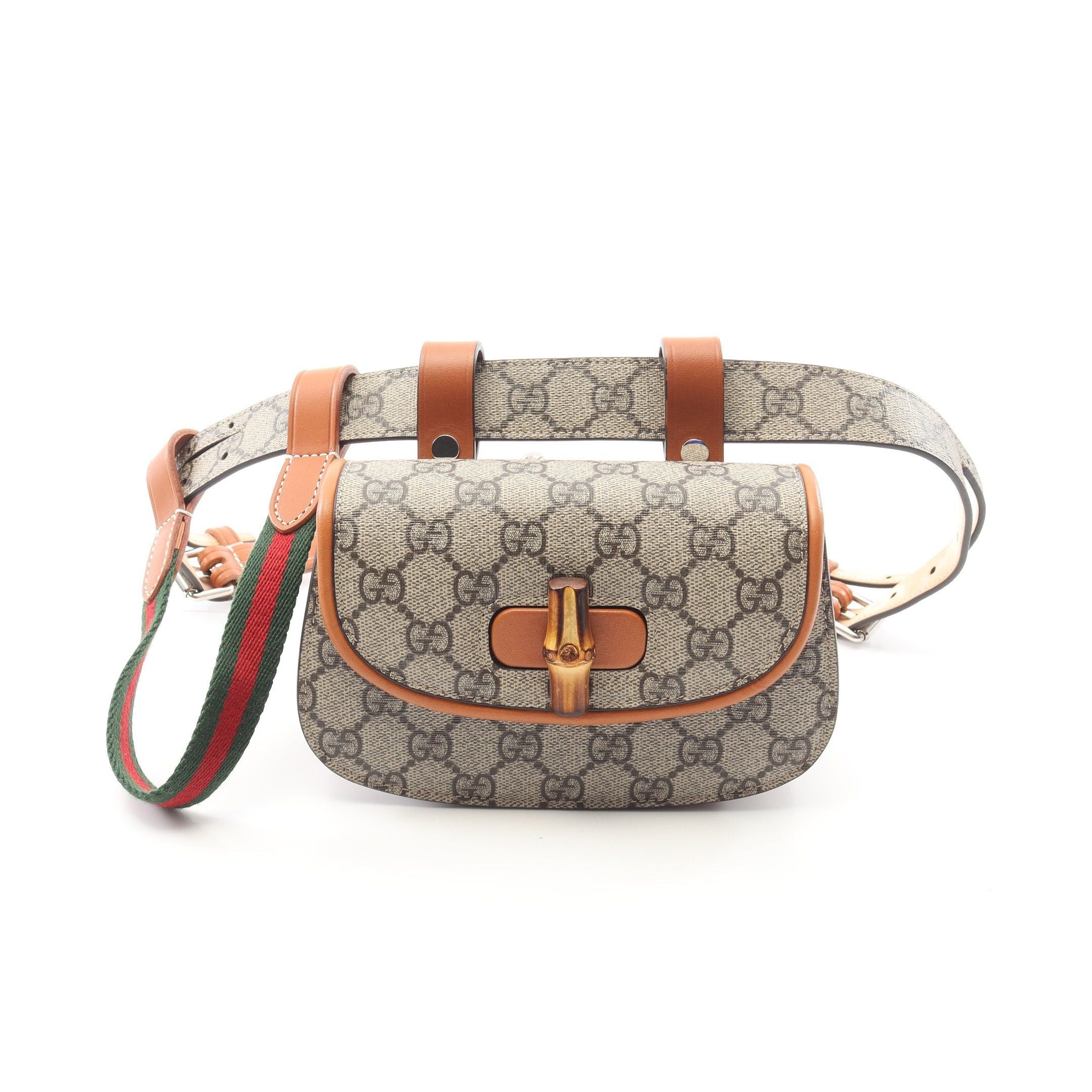 Gucci Gucci Bamboo 1947 Mini Belt Bag Body Waist Leather Beige Light Brown Size ONE SIZE - 1 Thumbnail
