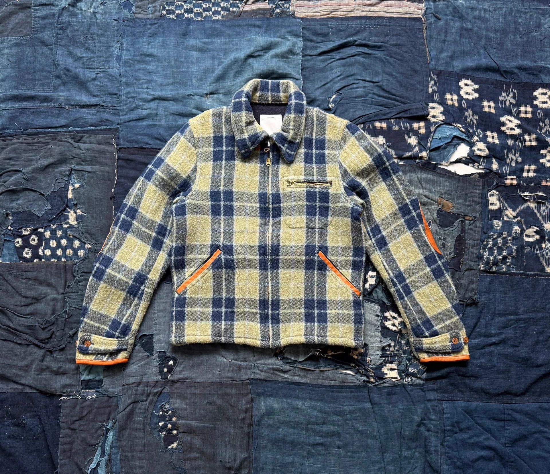 Visvim VISVIM 14AW JKT Plaid Leather Panel Wool Jacket Size US S / EU 44-46 / 1 - 1 Thumbnail