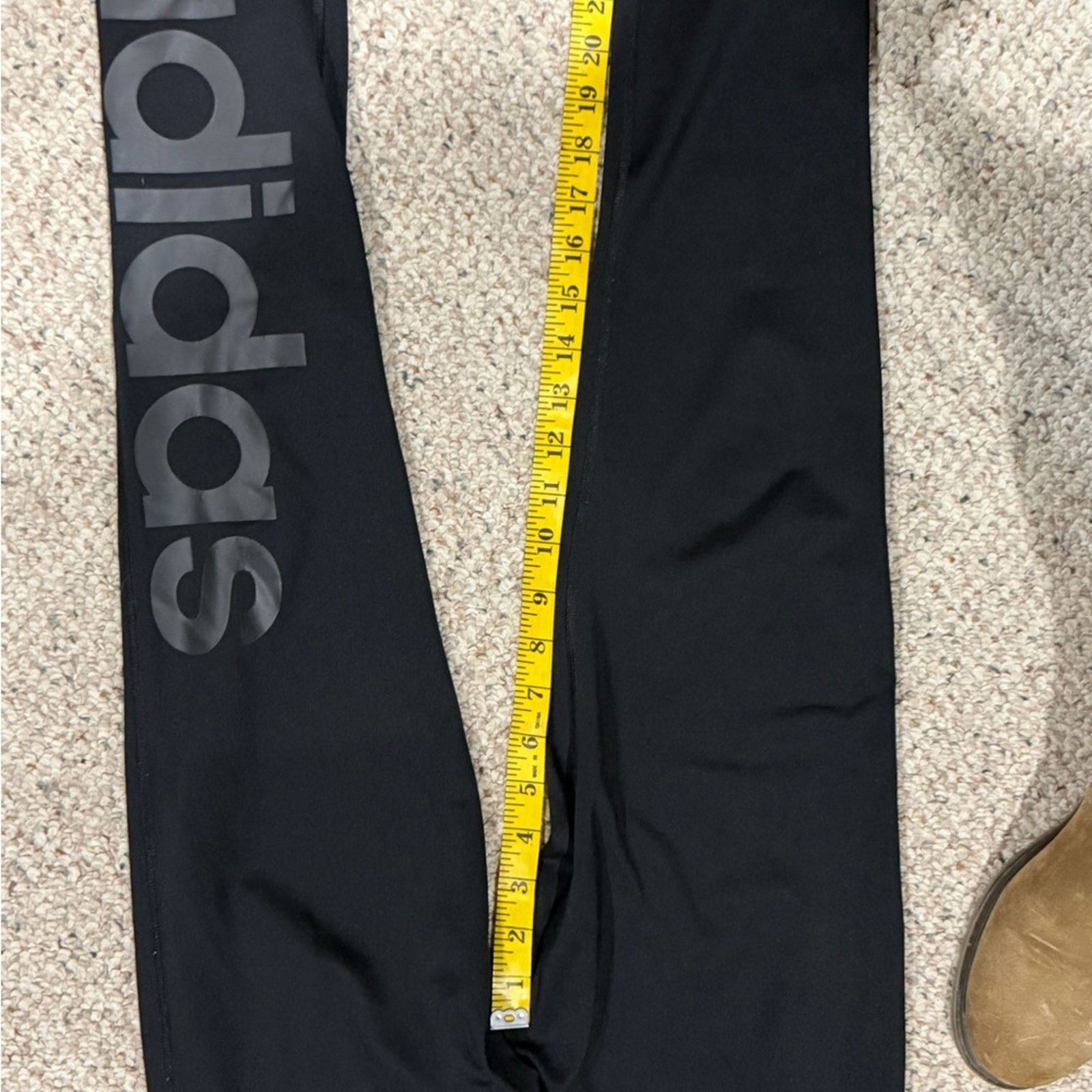 Adidas Adidas Climalite Black High Rise Graphic Leggings - Sz Med Size 30" / US 8 / IT 44 - 4 Thumbnail
