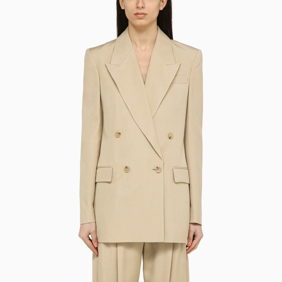 Stella McCartney o1d2blof1024 Double-breasted Jacket in Beige Size M / US 6-8 / IT 42-44 - 1 Thumbnail