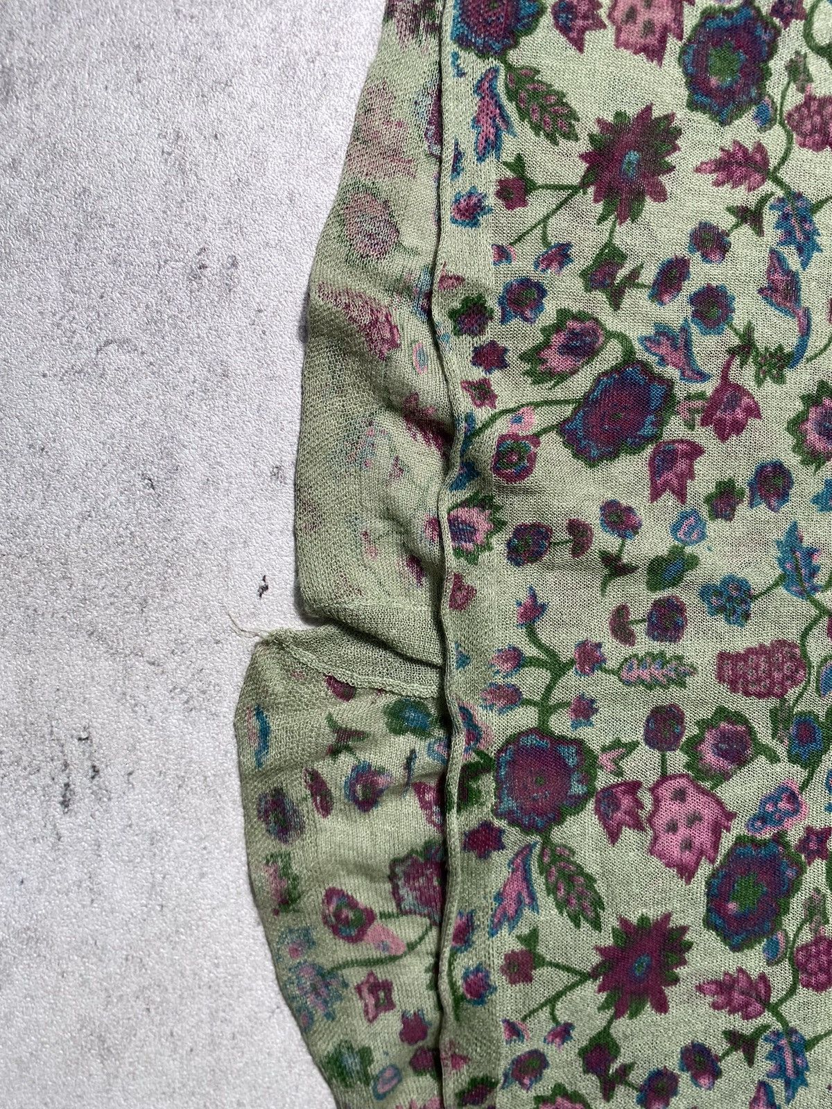 Japanese Brand Vtg Knit Japanese Brand Full Flowers Size ONE SIZE - 4 Thumbnail