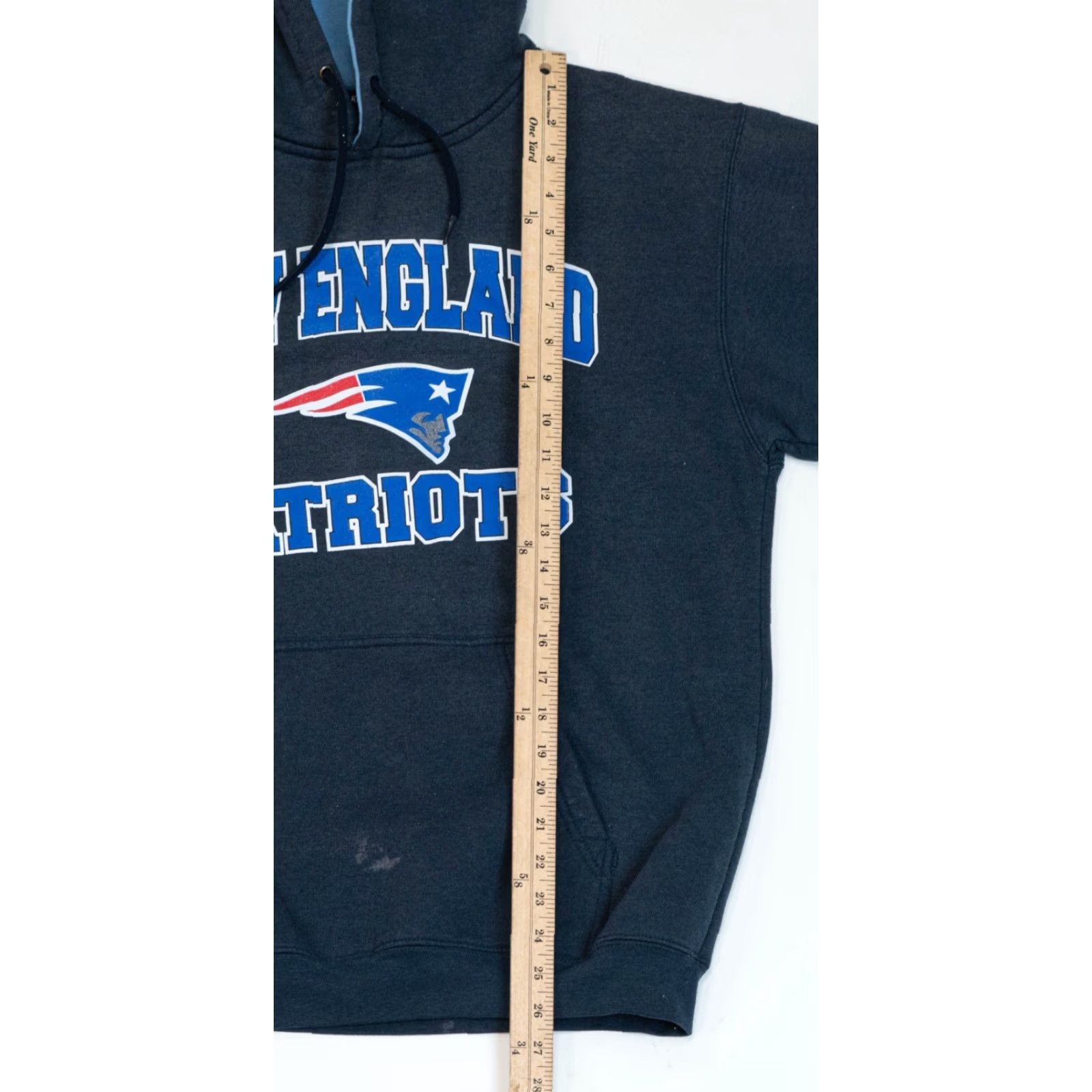 NFL New England Patriots Hoodie Mens Size M Blue Navy Distressed NFL Kenpo Pullover Hoodie, Logo, Pockets, All Seasons, Football, Sportswear Size US M / EU 48-50 / 2 - 7 Thumbnail
