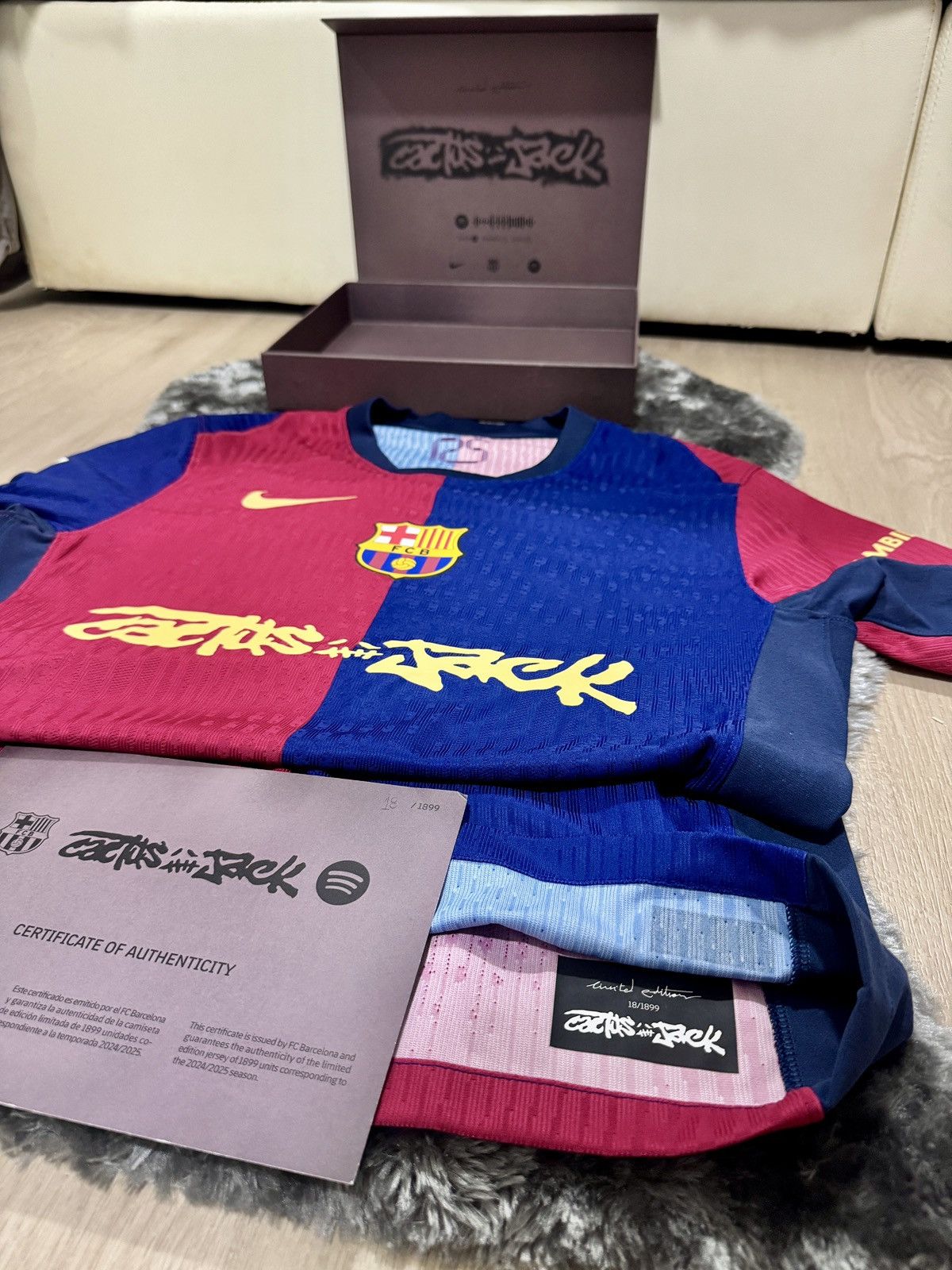 Travis Scott Limited Editon FC Barcelona X Travis Scott 18/1899 Jersey Size US S / EU 44-46 / 1 - 1 Thumbnail