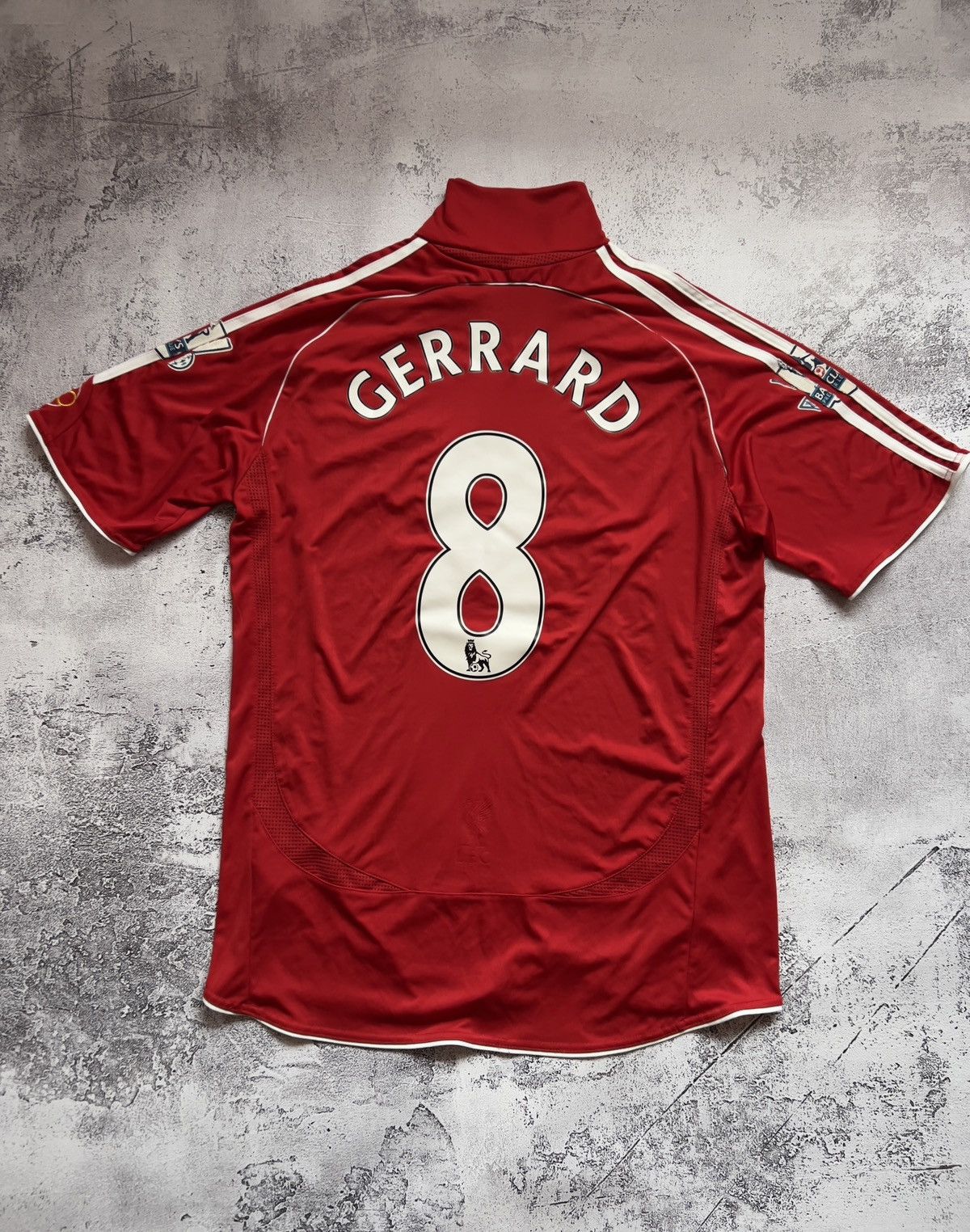 Pre-owned Adidas X Soccer Jersey Vintage Gerrard Liverpool Fc Soccer Jersey 2008 Retro Knit In Red