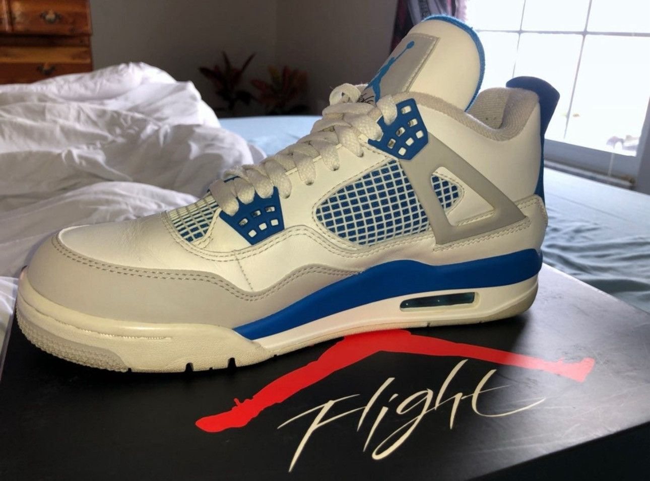 Nike Nike Air Jordan Retro 4 Military Blue Size US 8.5 / EU 41-42 - 9 Thumbnail