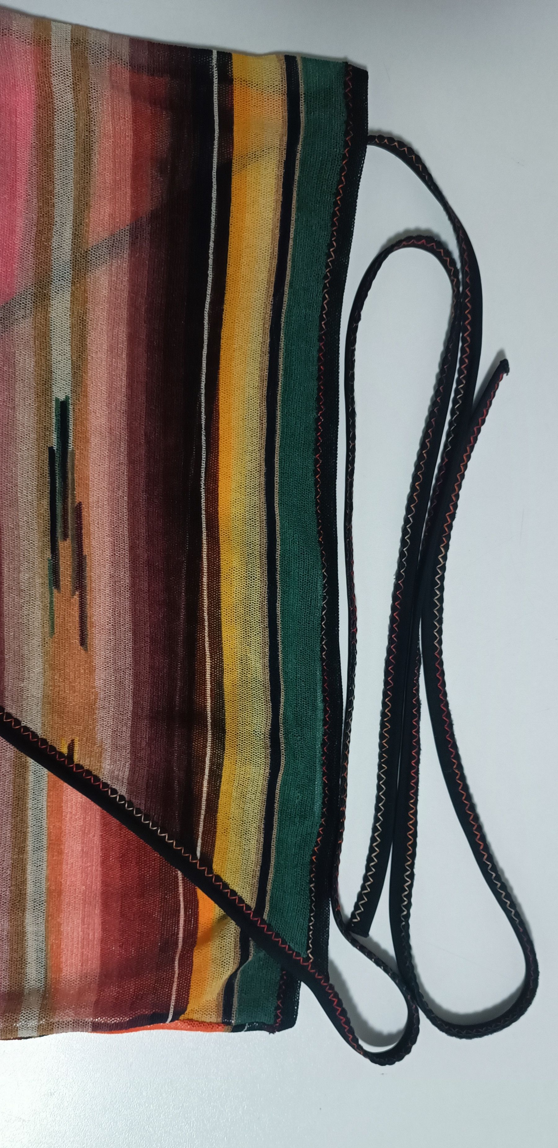 Jean Paul Gaultier SS2005 - Multicolor stripes mesh Crop top Size XS / US 0-2 / IT 36-38 - 9 Thumbnail