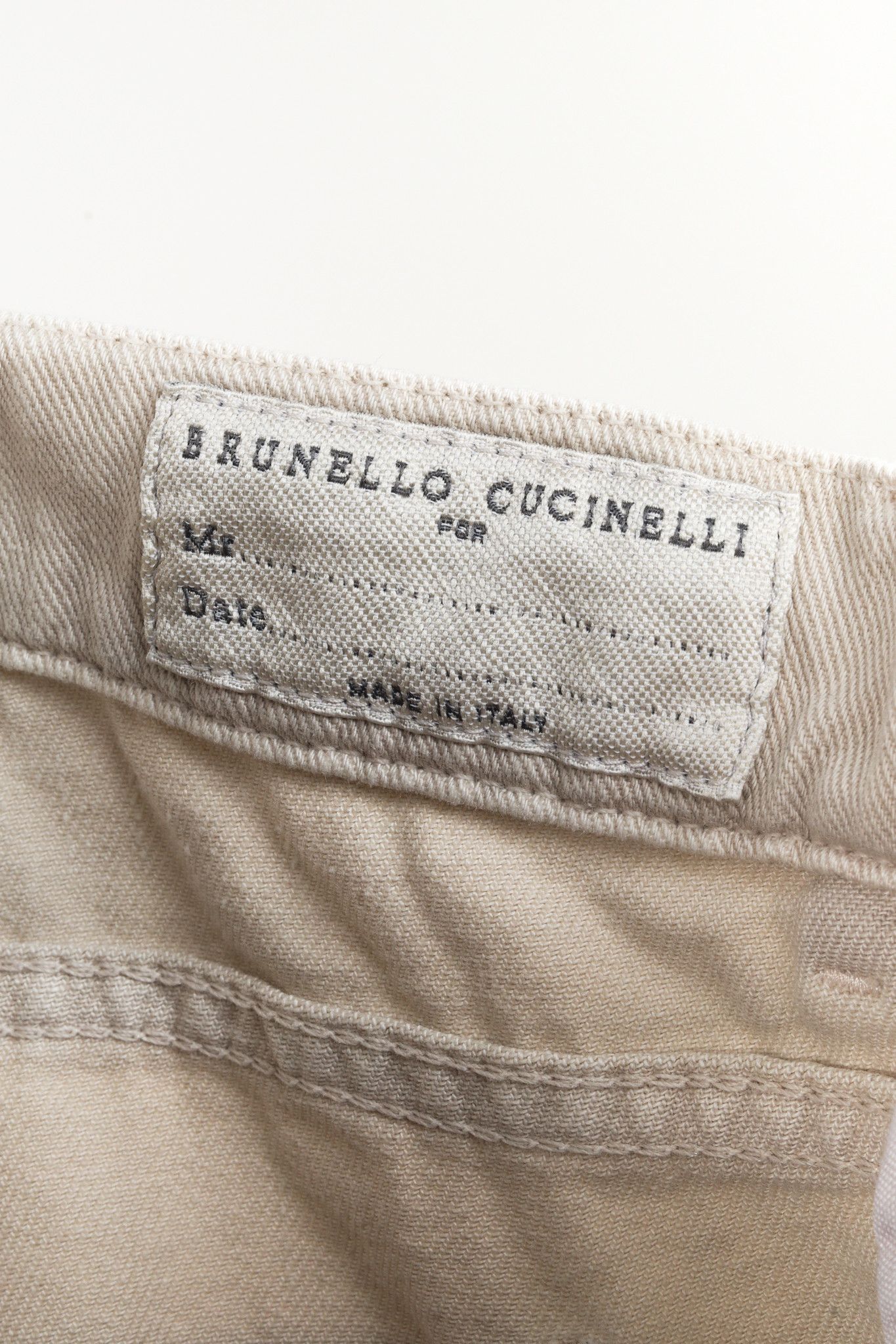 Brunello Cucinelli Brunello Cucinelli Men's Beige Slim-Fit Jeans Size US 42 / EU 58 - 10 Thumbnail