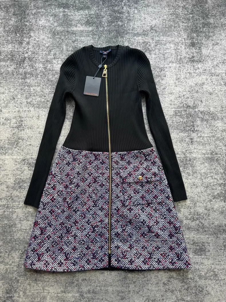 Louis Vuitton Louis Vuitton Knitted presbyopic patchwork zip dress Size S / US 4 / IT 40 - 1 Thumbnail