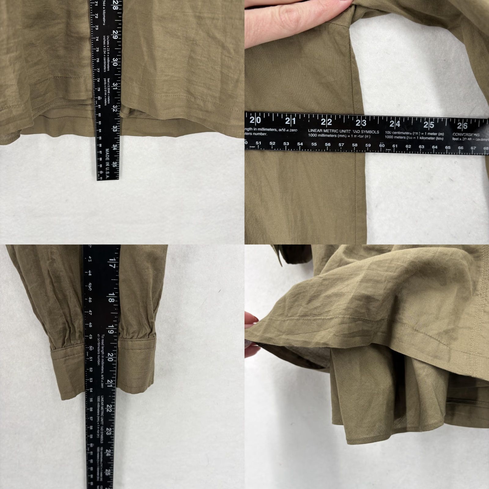 Banana Republic Banana Republic Dress Womens Medium Green Long Sleeve Tunic Peasant Cotton NWT Size M / US 6-8 / IT 42-44 - 8 Thumbnail