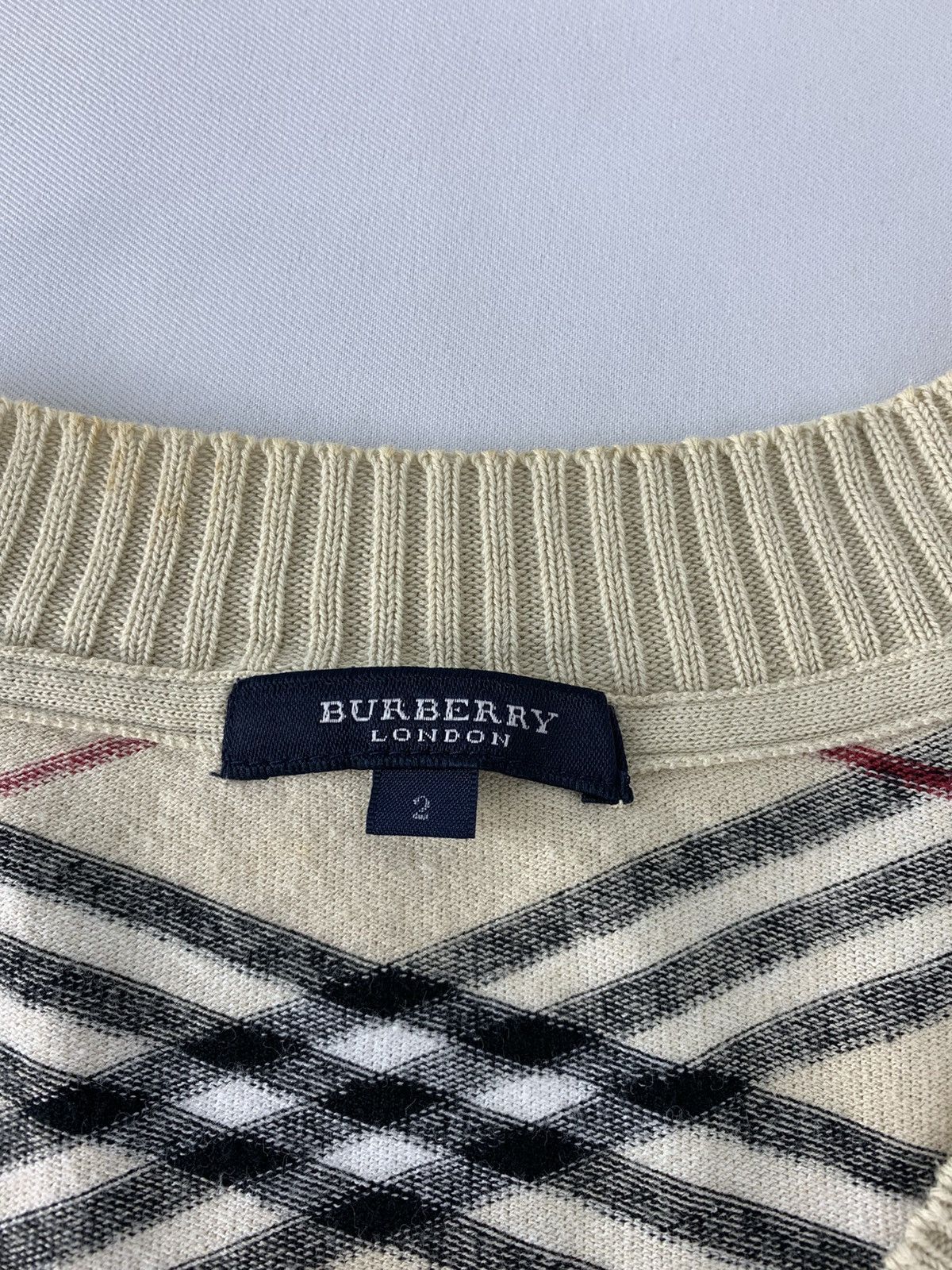 Burberry Hype Burberry London Nova Checked Monogram Knitwear Sweater Size XS / US 0-2 / IT 36-38 - 6 Thumbnail