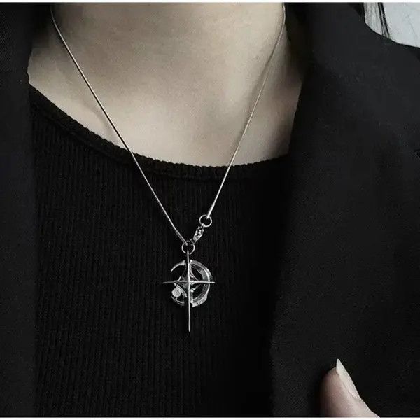 VIBE Star Cross Chain, Skeleton Cross, Abstract Star Ring Size ONE SIZE - 1 Thumbnail