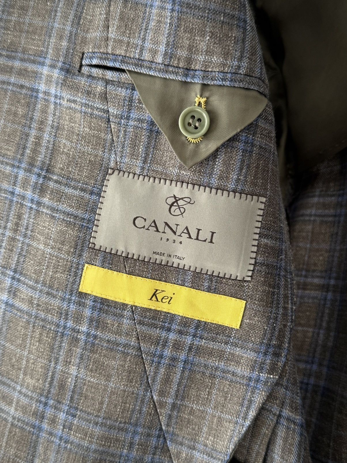 Canali Canali Kei Wool, Silk & Linen Two Button Sport Grey Jacket Size 42R - 7 Thumbnail