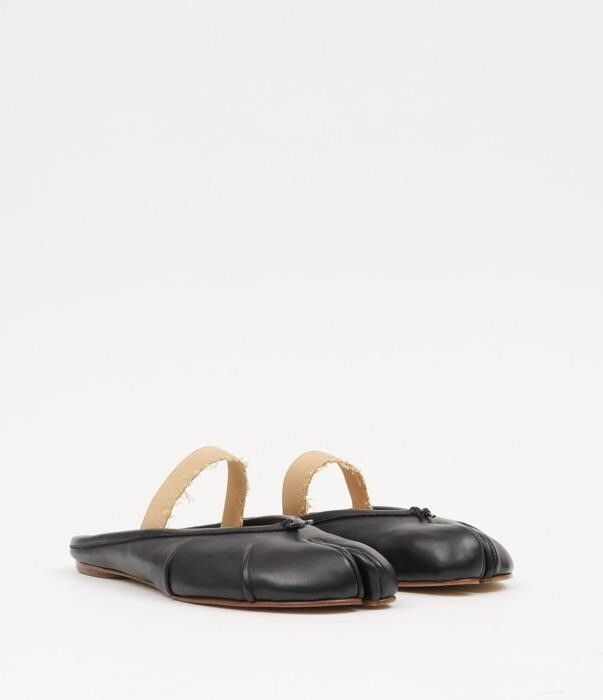 Maison Margiela o1bcso1str0226 Tabi Ballerina Elastic Band Mules in Black Size US 6 / IT 36 - 2 Thumbnail