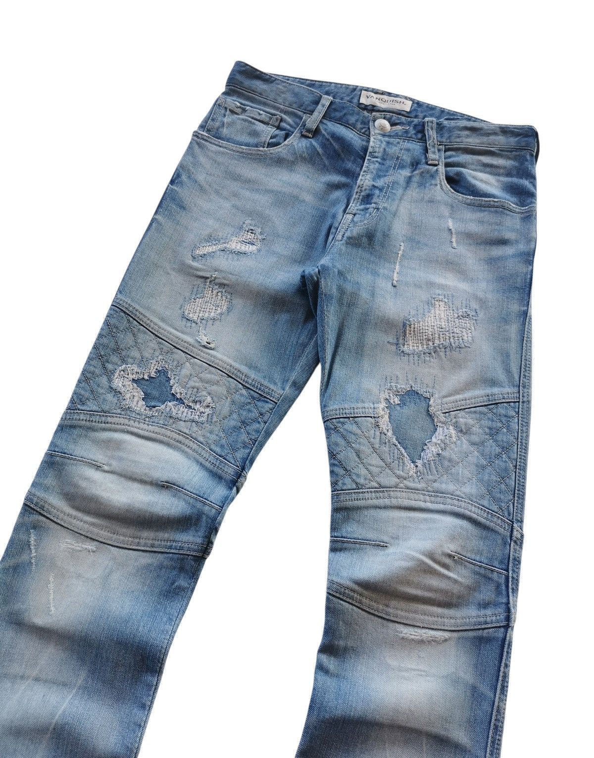 Vanquish Damage Biker Denim Jeans Pants Rare