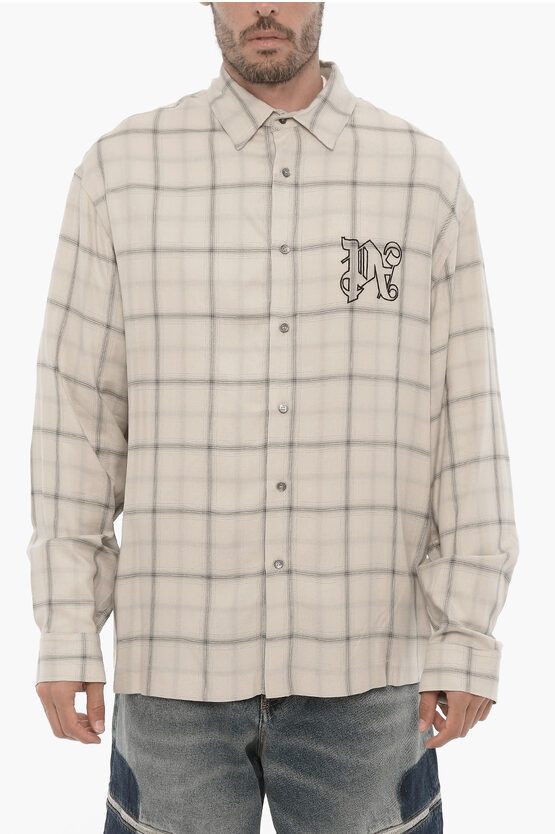 Palm Angels o1y0325 Logo Checked Shirt in Multicolor Size US S / EU 44-46 / 1 - 1 Thumbnail