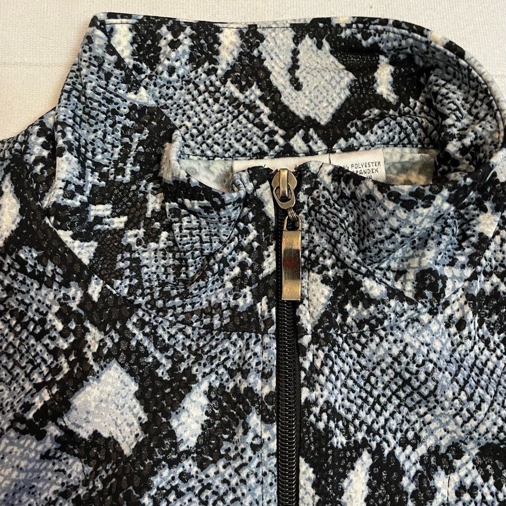 Chicos Chico's Snake Print Full Zip Stretch Long Sleeve Jacket Siz Size XL / US 12-14 / IT 48-50 - 9 Thumbnail