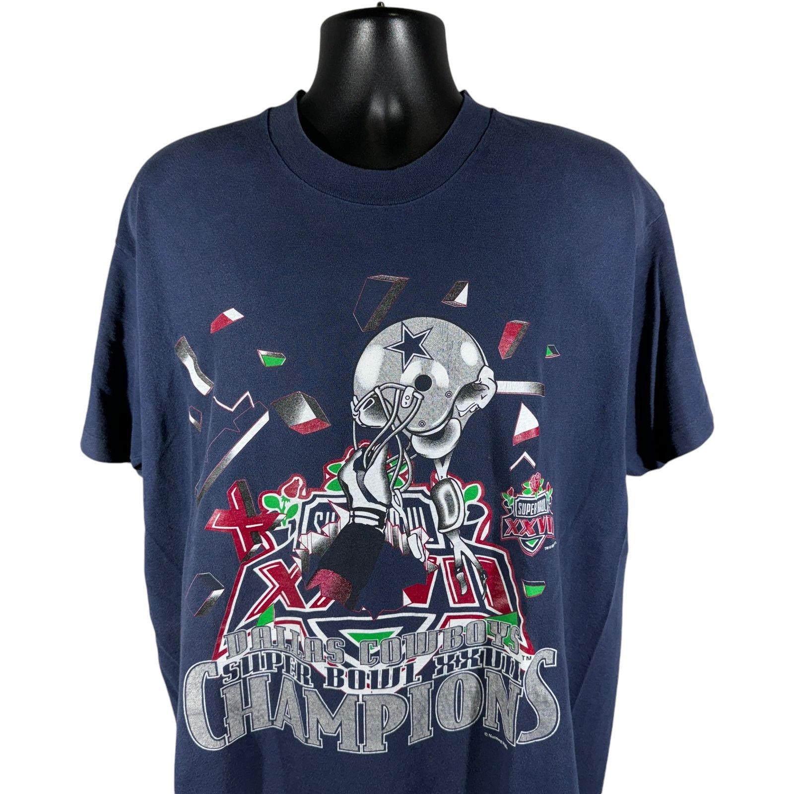Nutmeg Vintage Dallas Cowboys Super Bowl XXVII Champions Tee Size US XL / EU 56 / 4 - 2 Thumbnail