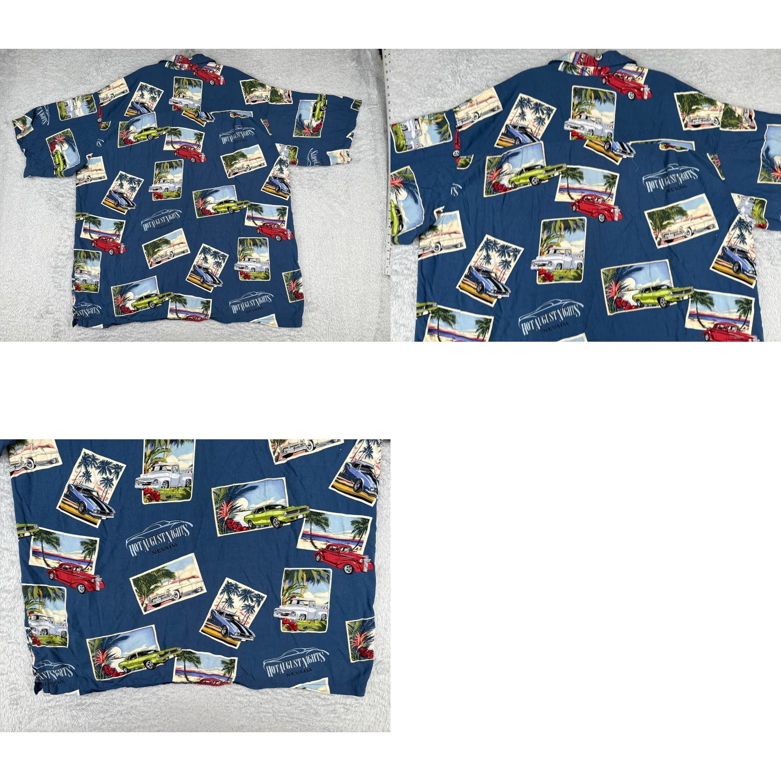 Vintage VINTAGE David Carey Shirt Adult 3XL Blue Cars Hawaiian Nostalgic Car Show Mens 3XL Blue Shirt Size US XXL / EU 58 / 5 - 9 Thumbnail