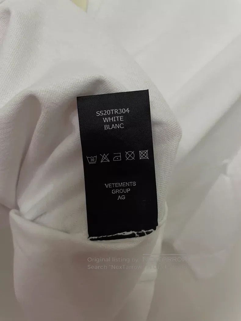 Vetements Vetements White Crew Neck Short Sleeve S Size US S / EU 44-46 / 1 - 6 Thumbnail
