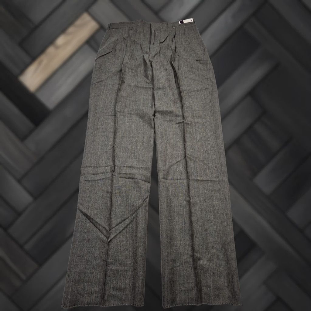 Vintage Racquet Club Mens Dress Pants 38x36 Gray Wool Pleated Straight Unhemmed USA NWT Size US 38 / EU 54 - 1 Thumbnail