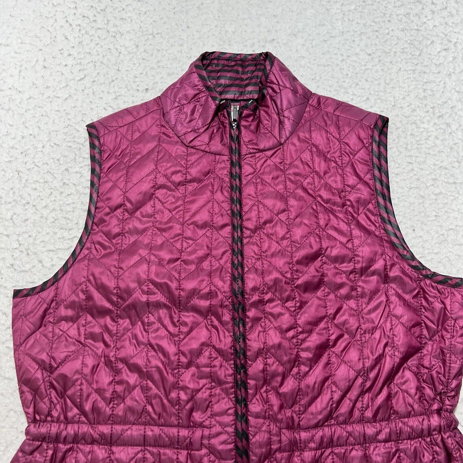Chicos Chico's 00P Reversible Vest Purple Sleeveless Jacket Pockets Size XXS / US 00 / IT 34 - 2 Thumbnail