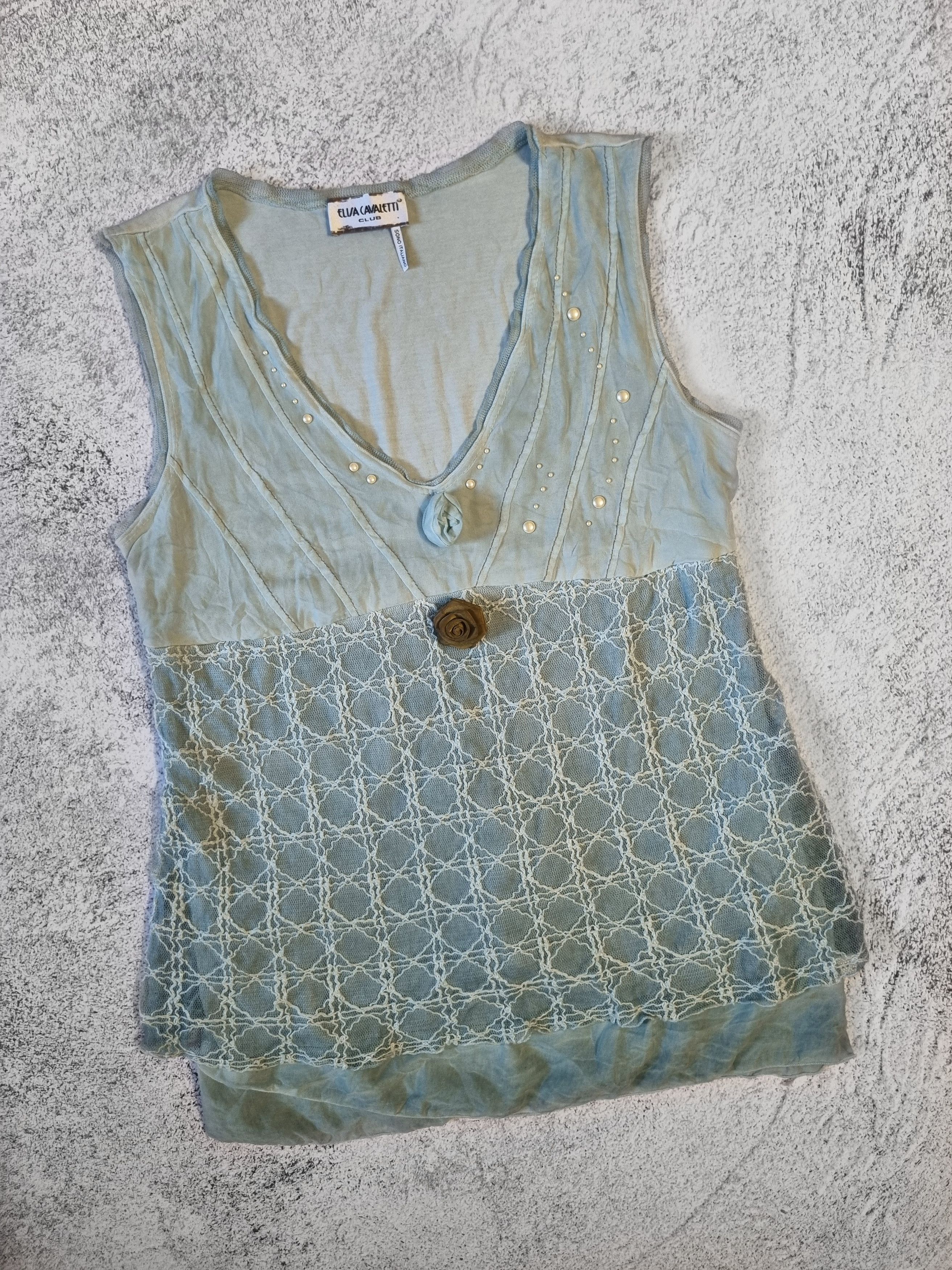 Designer × Elisa Cavaletti × Vintage Elisa Cavaletti Sleeveless Tank Top Size S / US 4 / IT 40 - 3 Thumbnail
